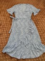 Lichtblauwe Overslagjurk met Ruche (mt. 40), Kleding | Dames, Jurken, Maat 38/40 (M), Blauw, Ophalen of Verzenden, Zo goed als nieuw
