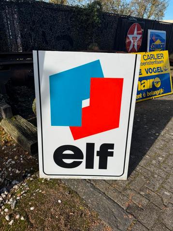 Vintage Elf Reclamebord / Lichtbak plaat XL beschikbaar voor biedingen