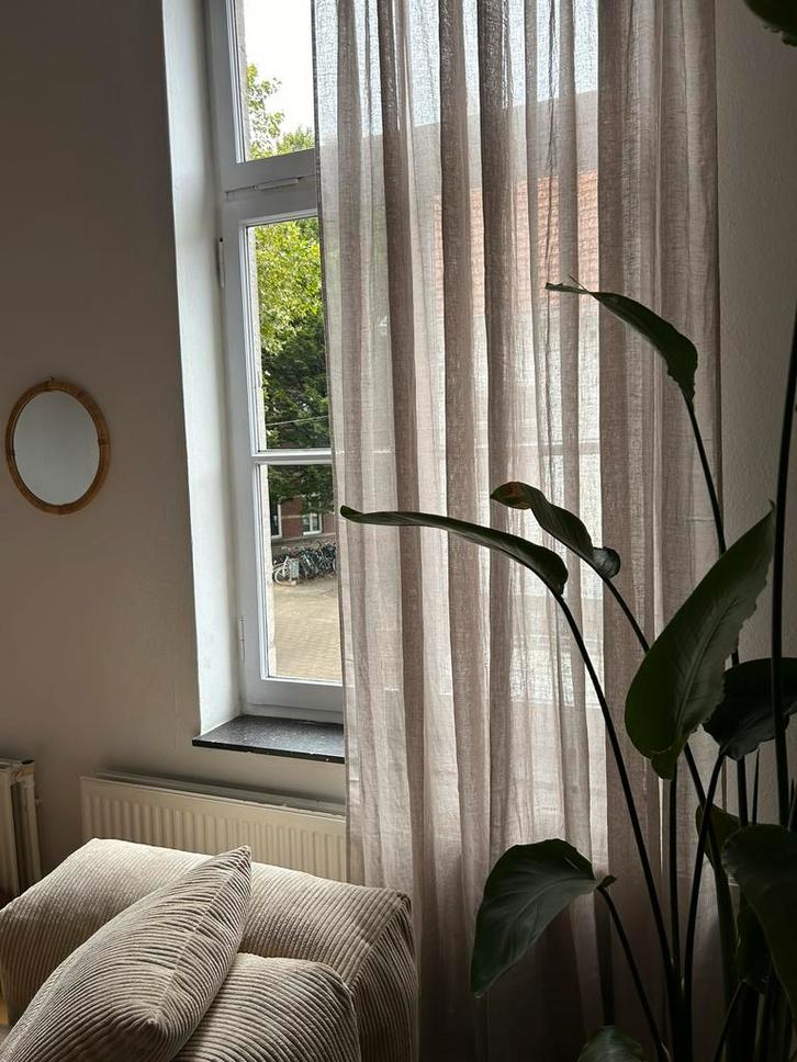 Breed multiway gordijn H&M lichttaupe 250x300, Huis en Inrichting, Stoffering | Gordijnen en Lamellen, Zo goed als nieuw, 200 cm of meer