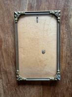 Antiek fotolijstje met bol glas 9x14, Ophalen of Verzenden, Goud