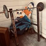 Squatrek met stang en 30kg gewichten, Ophalen of Verzenden, Gebruikt, Benen, Halterset
