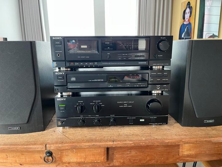 Sony Vintage Hifi Stereoset, Audio, Tv en Foto, Stereo-sets, Gebruikt, Cassettedeck, Cd-speler, Speakers, Sony, Losse componenten