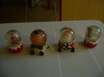 4 kerst glitter sneeuw schud ballen van 6cm hoog, Diversen, Kerst, Ophalen of Verzenden, Zo goed als nieuw