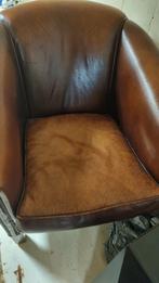 Schapenleer leren stoel vintage, Ophalen