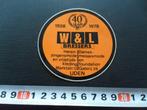 stickers Uden W&L Bressers 40 jaar 1938 - 1978, Ophalen, Zo goed als nieuw