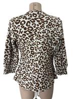 Studio Anneloes 'Joy Leopard Wrap Blouse' L, Bruin, Maat 42/44 (L), Ophalen of Verzenden, Zo goed als nieuw