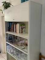 Design vitrinekast met schuifdeuren en verlichting 2.15 hoog, Ophalen, Met deur(en), 200 cm of meer, Glas