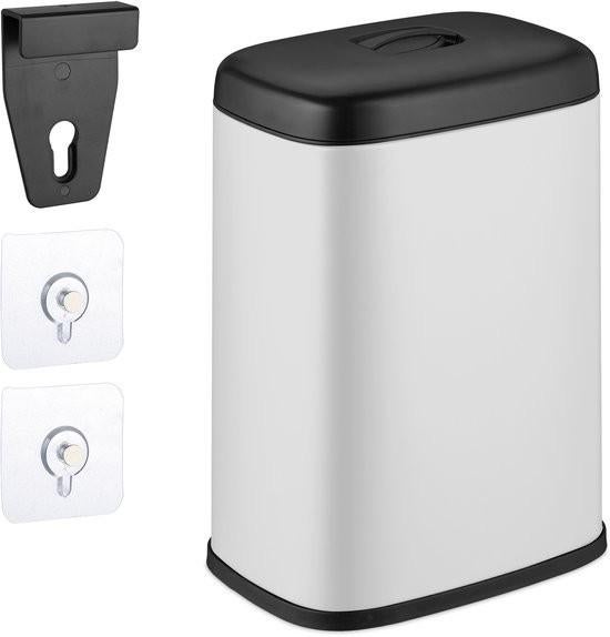 Hangende prullenbak - 5 l - badkamer - keukenkastje - metaal, Nieuw, Ophalen of Verzenden, Minder dan 50 cm