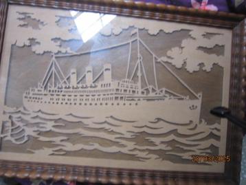 In mooie Lijst Mooi Uitgezaagd Fantasy, schip Knap gemaakt beschikbaar voor biedingen