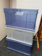 Hobbyboxen blauw en doorzichtig - Opbergboxen, Gebruikt, Minder dan 50 cm, Ophalen of Verzenden, Minder dan 40 cm