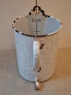 Oude blauw gewolkte emaille lavement - 2 liter, Ophalen of Verzenden