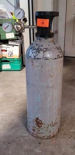Koolzuur gascilinder voor biertap inclusief reduceertoestel, Witgoed en Apparatuur, Thuistaps, Gebruikt, Overige merken, Ophalen