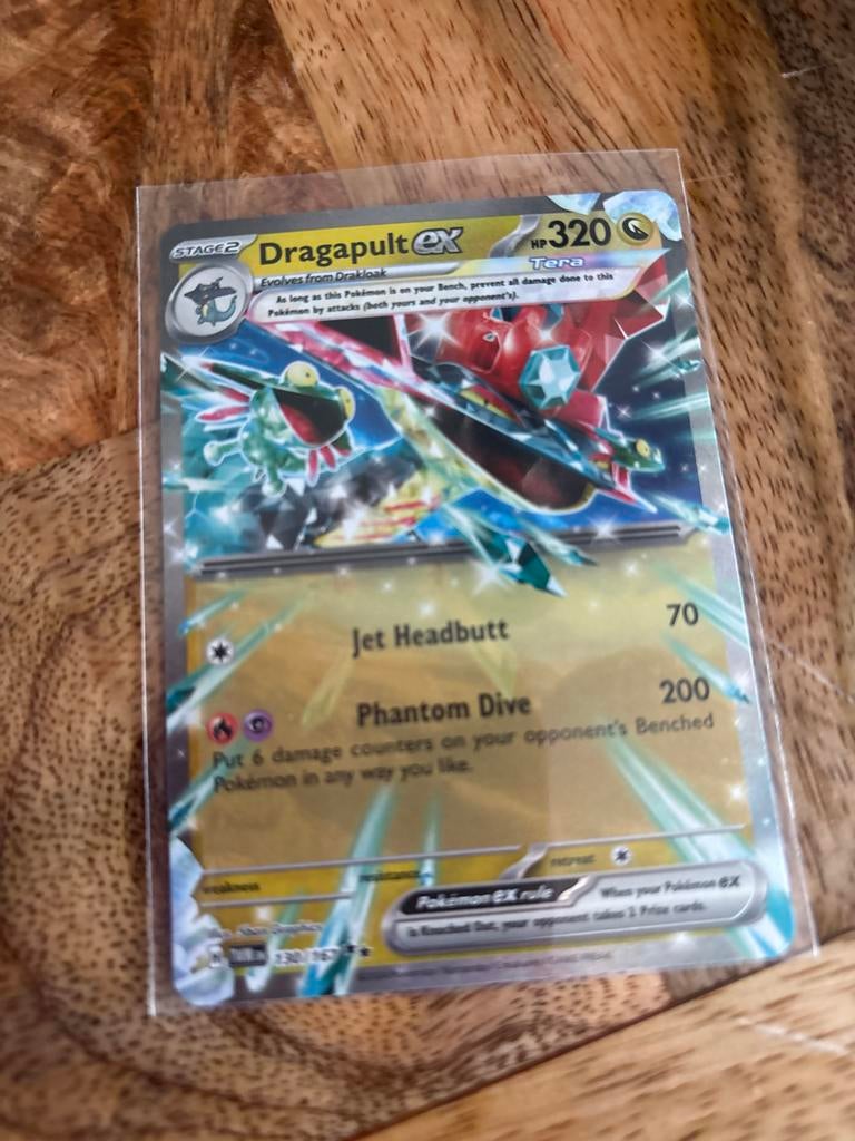 Dragapult ex - Pokémonkaart, Ophalen of Verzenden, Zo goed als nieuw, Losse kaart, Foil