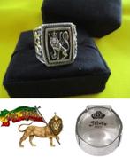 Prachtige zilveren Rasta Rastafari Lion of Judah ring Ø 20,4, 20 of groter, Verzenden, Heer, Nieuw