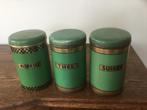3 vintage voorraad bussen, Antiek en Kunst, Antiek | Emaille, Ophalen of Verzenden
