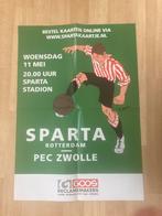 WEDSTRIJDPOSTER SPARTA—PEC ZWOLLE 21-22, Ophalen of Verzenden, Zo goed als nieuw, Sparta, Poster, Plaatje of Sticker