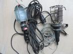 2 stoere industriële looplampen, één met knijperbevestiging, Antiek en Kunst, Antiek | Lampen, Ophalen of Verzenden