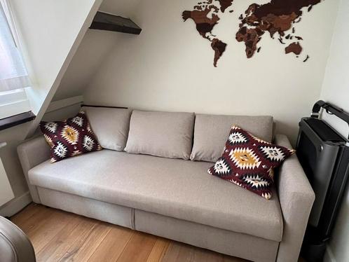 Ikea Friheten slaapbank 3-seat sofa-bed Hyllie beige, Huis en Inrichting, Banken | Bankstellen, Zo goed als nieuw, Ophalen
