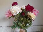 Bos kunstbloemen pioenrozen/ rozen, Verzenden, Binnen