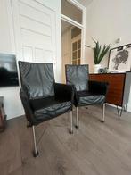 Montis 2 eetkamerstoelen - Gerard van den Berg design, Minder dan 50 cm, Gebruikt, Minder dan 75 cm, Leer