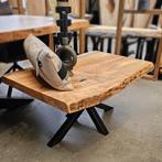 UNIEK! Salontafel, Bijzettafel, Boomstamtafel, lEEGVERKOOP, 50 tot 100 cm, Rond, Nieuw, Minder dan 50 cm