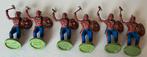Vintage 6 Indianen Met Bijl en Schild.Made For Britain Ltd., Verzenden, Gebruikt, Figuur of Figuren