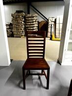 Koloniale teak eetkamer stoel, set van 4, zithoogte 50cm, Huis en Inrichting, Stoelen, Ophalen, Bruin, Nieuw, Eén