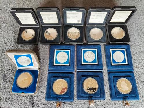 serie van 9 x 50 gulden Beatrix 1982/1998 Proof + certific., Postzegels en Munten, Munten | Nederland, Setje, 50 gulden, Koningin Beatrix