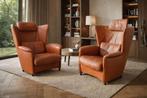 SITS leren fauteuil – cognac kleur – luxe & comfortabel, Ophalen, Zo goed als nieuw, 50 tot 75 cm, Leer