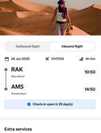 Vliegtickets Amsterdam-Marrakech, Tickets en Kaartjes, Twee personen, Overige soorten