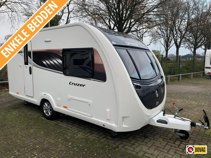 Sprite Cruzer 460 SR Mover/Luifel/Fietsdrager, Caravans en Kamperen, Caravans, Bedrijf, tot en met 2, 1000 - 1250 kg, Standaardzit