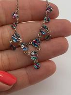 T843 Prachtige zilveren ketting mystic topaas, Ophalen of Verzenden, Zilver, Ketting