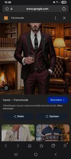 Te koop donkerrood herenkostuum, Kleding | Heren, Kostuums en Colberts, Ophalen of Verzenden, Nieuw, Maat 48/50 (M), Rood