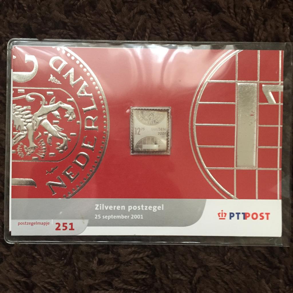 Zilveren Postzegel Gulden 12,75. Nieuw!, Ophalen, Na 1940, Postfris