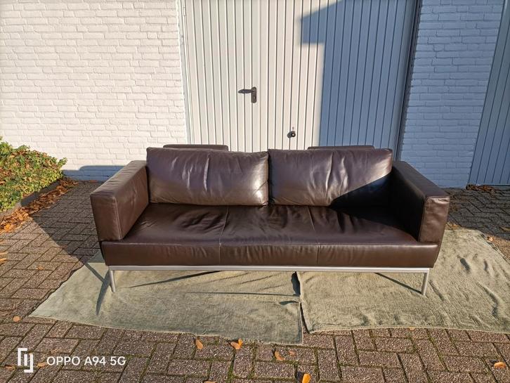 FSM Easy Set Designer Sofa – Donkerbruin Leer, Huis en Inrichting, Banken | Bankstellen, Zo goed als nieuw, 75 tot 100 cm, Leer