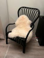 Zwarte IKEA rotan lounge stoel, Tuin en Terras, Tuinstoelen, Ophalen, Gebruikt, Rotan