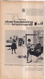 Retro reclame 1960 Krommenie Zaanstreek 10 keer linoleum, Overige typen, Ophalen of Verzenden