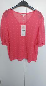 Nieuw fuchsia kleurige top / blouse van Only maat L, Ophalen of Verzenden, Nieuw, Roze, Korte mouw