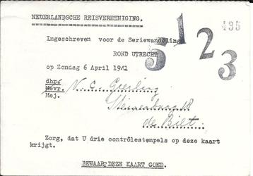 Nederlandsche Reisververeeniging (De Bilt- Utrecht) 1941 beschikbaar voor biedingen
