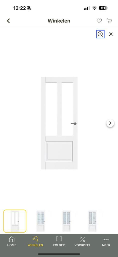CanDo binnendeur Jersey glas in lood Opaal 83x201,5 stomp, Diversen, Agenda's, Zo goed als nieuw, Ophalen
