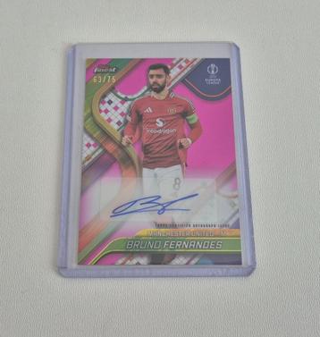 Topps Finest 24/25 UCC Bruno Fernandes Auto /75 Magenta beschikbaar voor biedingen
