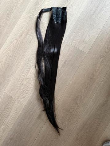 Wrap ponytail lang (85cm) donkerbruin #2 NIEUW! beschikbaar voor biedingen