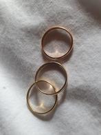 Ringen 3 st. 14 karaats goud, witgoud, staal, 20 of groter, Ophalen of Verzenden, Zo goed als nieuw, Dame of Heer