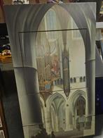 Houten bavo kerk schilderij en stoel ineen, Antiek en Kunst, Ophalen