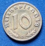 Duitse Rijk 10 reichspfennig 1938 D Km 92, Verzenden, Duitsland, Losse munt