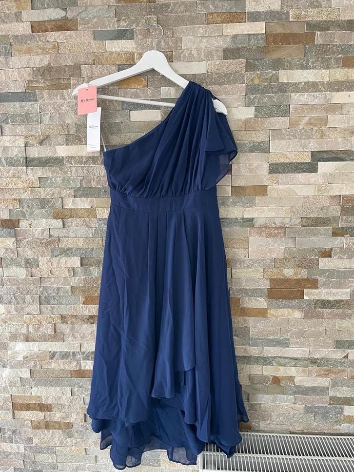 Elegante blauwe galajurk / kerstjurk maat 146-152, Kinderen en Baby's, Kinderkleding | Maat 152, Nieuw, Meisje, Jurk of Rok, Ophalen of Verzenden