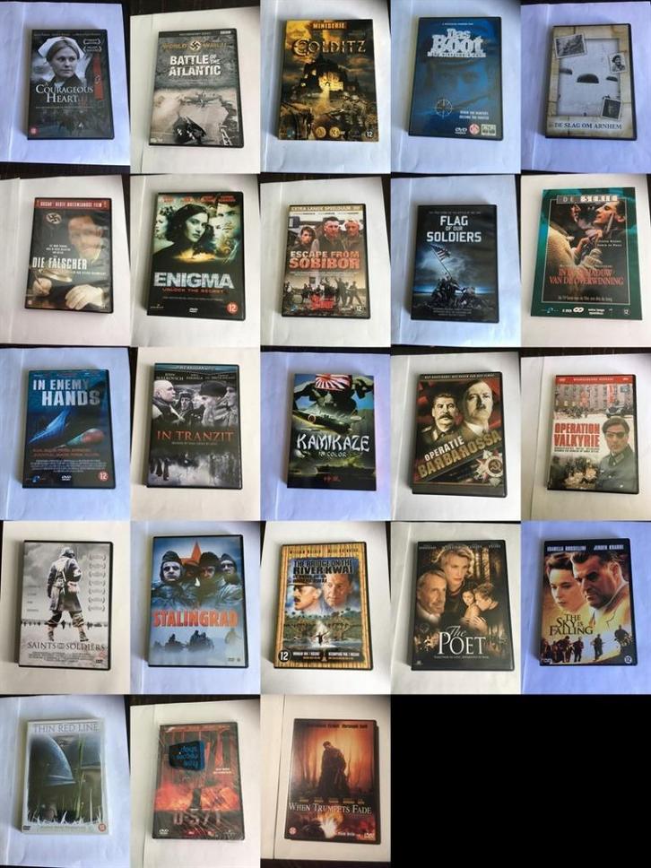 tweede wereld 2e oorlog dvd (23 stuks) klassiekers OOK LOS, Cd's en Dvd's, Dvd's | Actie, Zo goed als nieuw, Oorlog, Alle leeftijden