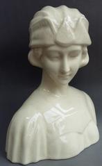 Om 1930 Keramiek Buste Dame Vrouw Meisje Art Deco Nouveau, Antiek en Kunst, Ophalen of Verzenden