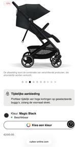Nette Cybex Beezy Buggy, Ophalen of Verzenden, Zo goed als nieuw, Overige merken, Verstelbare rugleuning