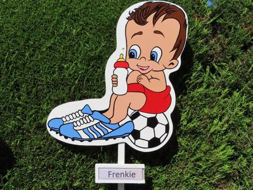 Geboortebord voetballertje jong aankomend talent!, Kinderen en Baby's, Kraamcadeaus en Geboorteborden, Nieuw, Geboortebord, Ophalen